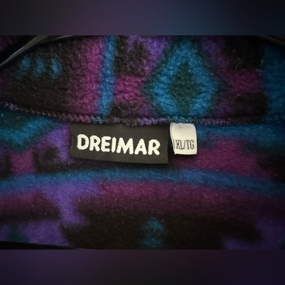 Vintage 90’s Dreimar Fleece Full-zip Jacket XL Southwestern Aztec Print - Picture 10 of 12